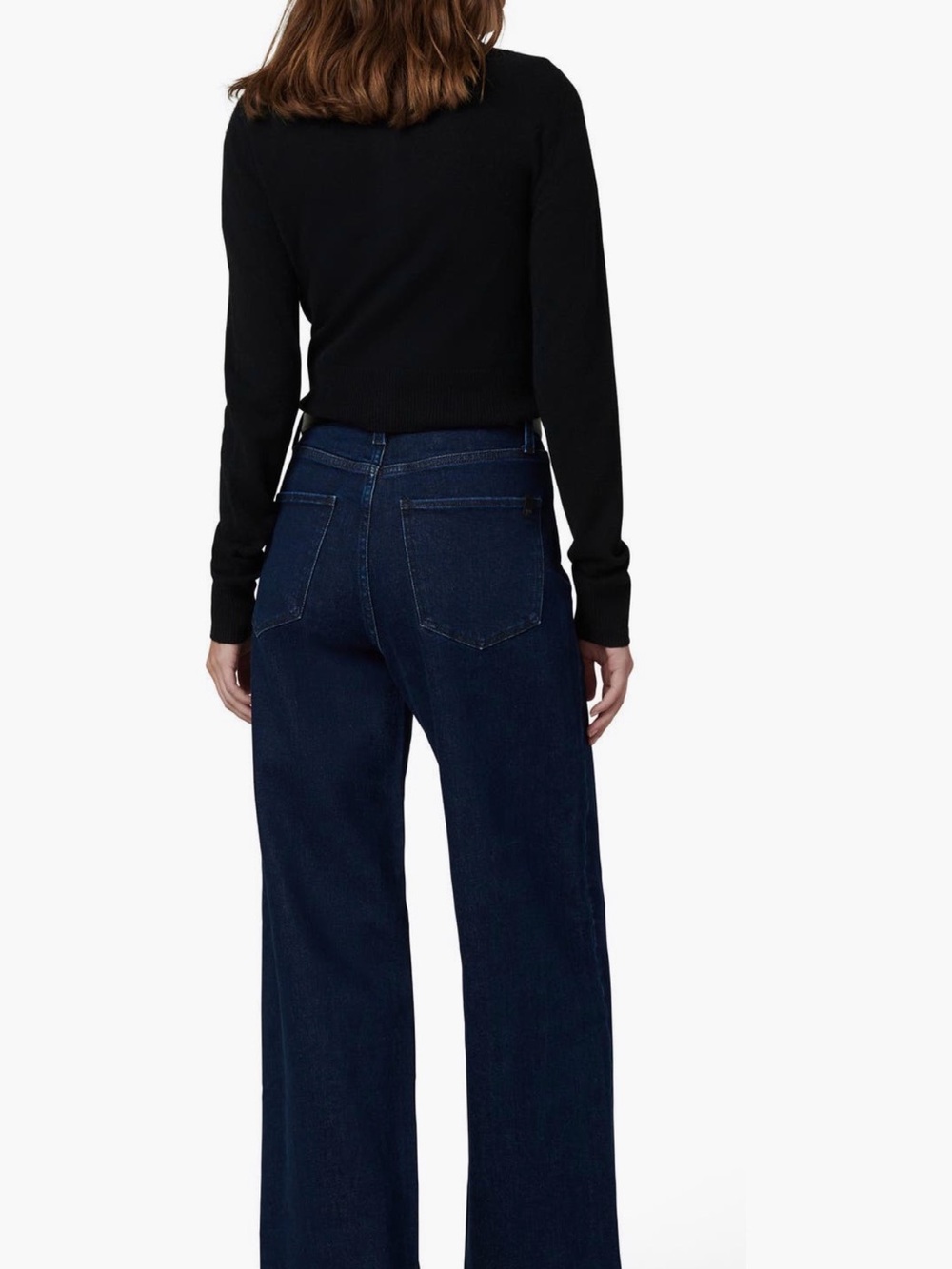 Wide Leg Women's Jeans - Dark Blue - Picture 3 of 5